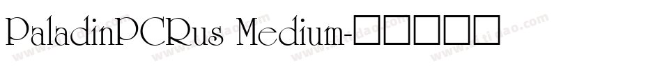 PaladinPCRus Medium字体转换